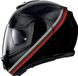Nolan X-1005 Ultra Carbon Gemini 350, Casque rabattable, Noir/Rouge/Gris, 3XL