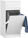 SoBuy BZR110-W Badkamerkast - Witte Opbergkast met Lade