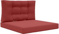 vidaXL Buitenbankkussen Polyester Wijnrood 80 x 80 cm