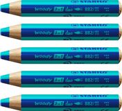 STABILO woody 3 in 1 duo ultramarijn/turquoise aquarelpotloden