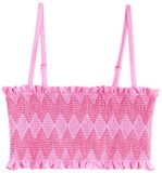 Next Dames Gesmokte Bandeau Bikinitop Roze