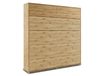 CONCEPTION PRO Lit mural escamotable 160x200 cm chêne artisan (horizontal) avec surmeuble