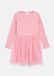 s.Oliver Robe à manches longues, col rond, coupe évasée, à pois, rose, coton, 110