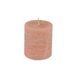 Homéa Pillar Candle D 6.8 x H 7.5 cm Rustic Powder Pink
