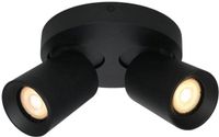 Artdelight Spot Megano 2 lichts Ø 17 cm zwart