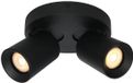 Artdelight Spot Megano 2 lichts Ø 17 cm zwart
