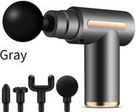 Merkloos Mini ultrastil massagepistool - 6 snelheden - 4 massagekoppen met LCD-scherm - draagbaar voor spierpijnverlichting