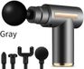 Merkloos Mini ultrastil massagepistool - 6 snelheden - 4 massagekoppen met LCD-scherm - draagbaar voor spierpijnverlichting