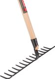 Talen Tools Tuinhark Gesmeed Professioneel 14 Tanden Essenhouten Steel 160 cm