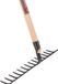 Talen Tools Tuinhark Gesmeed Professioneel 14 Tanden Essenhouten Steel 160 cm