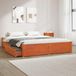 Prolenta Maison Exclusive - Cadre de lit en bois massif de pin, couleur marron cire, dimensions 120 x 200 cm