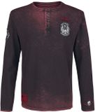 Rock Rebel by EMP Zwart-rood longsleeve shirt met print - Heren - M