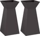 vidaXL - Pilarenbak - 2 st - Zwart - 35 x 35 x 73 cm - Koudgewalst staal