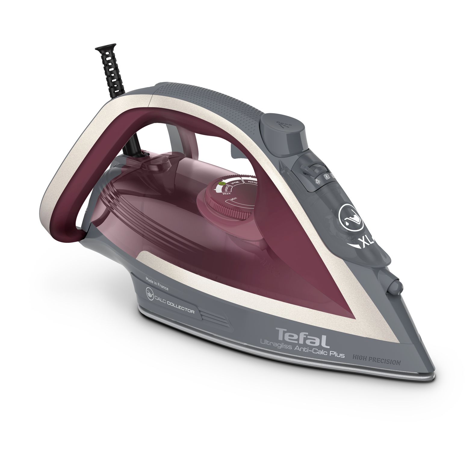 Tefal Ultragliss Anti-Calc Plus FV6840 - Steam Iron - 2800W - 260 g/min Steam Boost - Purple/Silver