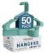 Utopia Home 50 stuks plastic hangers ruimtebesparend, duurzame hanger met schoudergroeven, Aqua