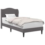 vidaXL Bedframe met hoofdeinde Grijs 80 x 200 cm Kunstleer