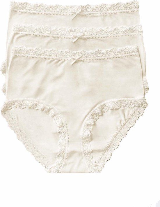 Nina von C 3-pack dames Taille slips - Kant - 44 - Champagne