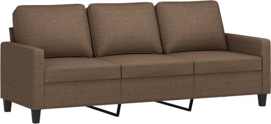 vidaXL Driezitsbank 180 cm stof bruin