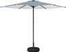 vidaXL Tuinparasol met voet Rechthoekig 3 x 3 m Polyester Blauw en wit