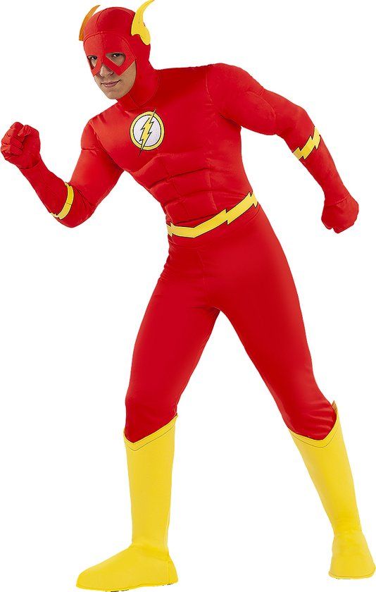 FUNIDELIA Flash Kostuum voor Mannen - Superhelden - Maat L - Rood
