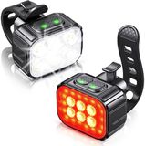 Pro Sport Lights Éclairage de vélo USB Rechargeable Phare et Feu arrière Ensemble Éclairage LED