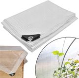 KOTARBAU® Afdekzeil, Polyethyleen, 3 x 4 m, Transparant, Met Ogen, UV-Bestendig