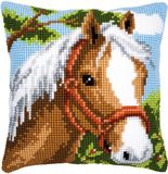 Vervaco Kruissteekkussen kit - Paard - 40 x 40 cm