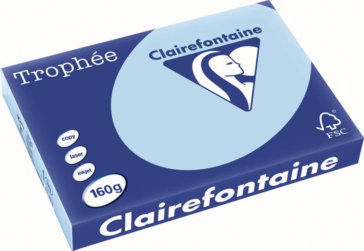 Clairefontaine Trophée Pastel A3 blauw 160 g 250 vel
