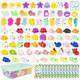 BONNYCO Mochi Squishy Speelgoed Feestzakvullers Kinderen, 80 Stuks Feestartikelen
