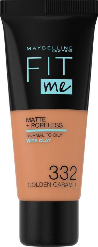 Maybelline Fit Me Matte + Poreless Foundation - 332 Golden Caramel - 30ml