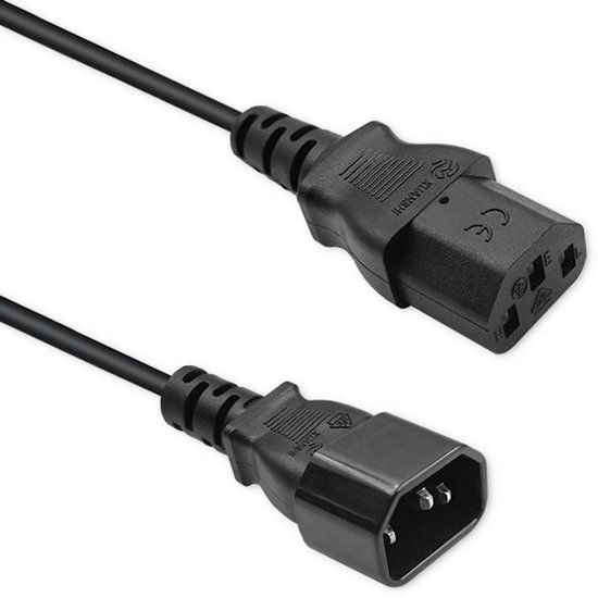 Qoltec - Voedingsverlengkabel IEC C13/C14 - 5m