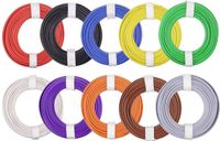 Donau Elektronik 150-MIX Draad 1 x 0.50 mm² Bont, 10-kleurig 1 set(s)