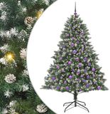vidaXL Kunstkerstboom Groen 180 cm PVC en Plastic en Staal