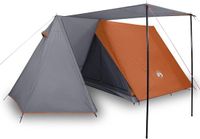 vidaXL Tent 3-persoons waterdicht grijs en oranje