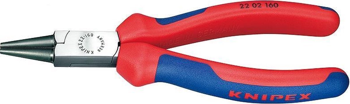 KNIPEX 22 02 140 Rondbuigtang met meer-componentengrepen zwart geatramenteerd 140 mm