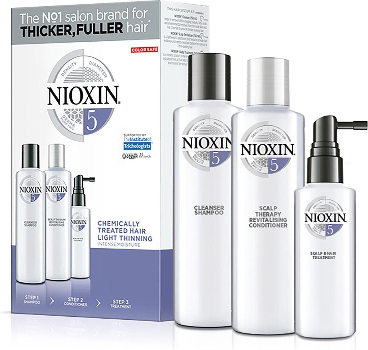 NIOXIN Systeem 5 3-delige trial kit - 150 ml +150 ml +50 ml