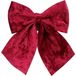 House of Seasons Noeud de Noël - rouge foncé - 20 x 24 cm - velours