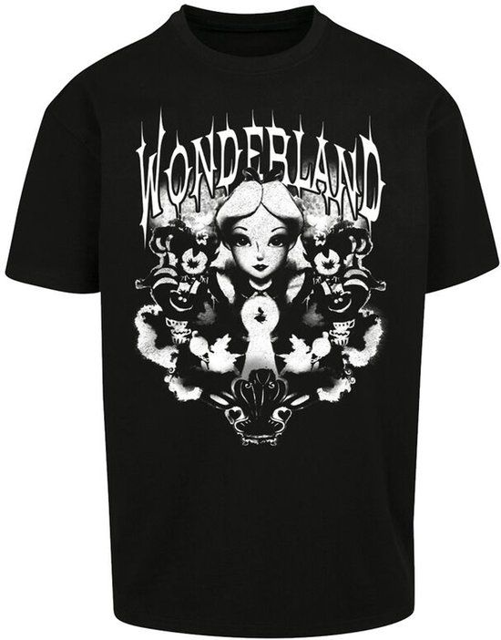 Alice In Wonderland Roschach Heren Oversized T-shirt - zwart - XL
