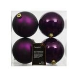 Decoris Kerstbal plc d10cm vijg 4st