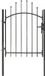 vidaXL Portail de jardin en acier - Noir - 100x180 cm