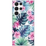 1001 coques Samsung Galaxy S23 Ultra Siliconen hoesje - ontwerp tropical aquarelle