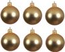 Decoris Kerstballen set - 12x stuks - goud - glas - 6 cm - mat