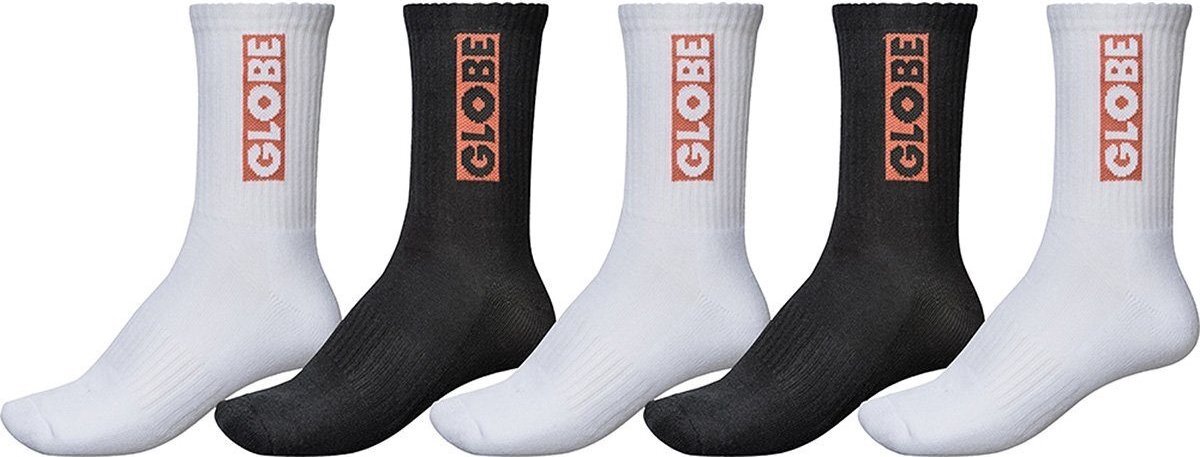 Globe Bar Crew Sock 5PK