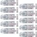 Alberts 823375 Deurgrendel, recht, met knopgreep und befestigter Schlaufe, blauw verzinkt, plaat 120 x 44 mm, set van 10