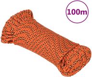 vidaXL Boottouw 5 mm 100 m polypropyleen oranje