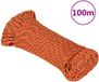 vidaXL Boottouw 5 mm 100 m polypropyleen oranje
