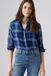 Levi's Elaine Utility blouse - Women's - S - Blauw / Pretty In Plaid