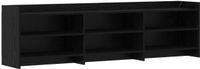 vidaXL TV-kast 168 x 33 x 47 cm Zwart eiken Bewerkt hout