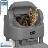 Gimars Open Top Design Zelfreinigende Kattenbak