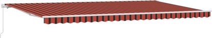 vidaXL Parasol extensible, orange et marron, 600 x 300 cm
